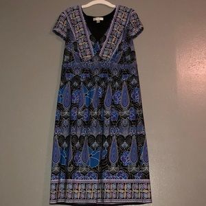 Sleeveless Blue/Black/Purple Dress